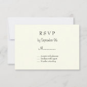 Ivory Vintage Wedding Invitation RSVP Card (Voorkant)