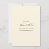 Ivory Vrijgezellenfeest Elegant Delicate Calligraf Kaart (Achterkant)