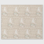 Ivory Vrijgezellenfeest Wedding Cake Glitter Strip Cadeaupapier (Vlak)