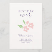 Ivory | Watercolor Floral Wedding Flat Program Programmakaart (Voorkant)