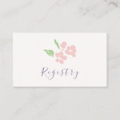 Ivory | Watercolor Wedding Registry Enclosure Card Informatiekaartje (Voorkant)