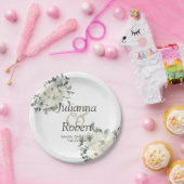 Ivory waterverf bord voor bloemetjesbruiloft (Feest)