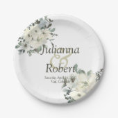 Ivory waterverf bord voor bloemetjesbruiloft (Voorkant)