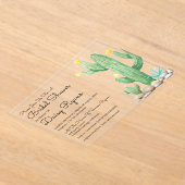 Ivory Waterverf Cactus Bridal Shower Acryl Uitnodigingen (Laagn)