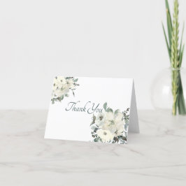 Ivory waterverf floral Bedankt voor je kaart