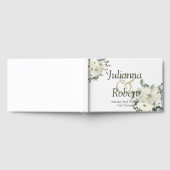 Ivory waterverf floral bruiloft gastboek gastenboek (Volledig)