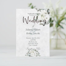 Ivory waterverf floral bruiloft