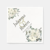 Ivory waterverf florale luiers servet (Voorkant)