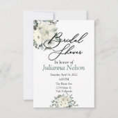 Ivory waterverf florale uitnodiging (Voorkant)