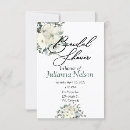 Ivory waterverf florale uitnodiging