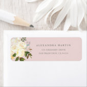 Ivory Waterverf Florals op Blush Etiket (Insitu)