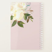 Ivory Waterverf Florals op Blush Planner (Achterkant)
