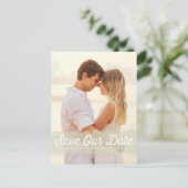 IVORY WATERVERF SPLASH | BESPAAR DE DATUM-BRIEFKAA AANKONDIGINGSKAART (Staand voorkant)