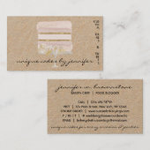 Ivory Wedding Cakes Floral Bakery Pastry Visitekaartje (Voorkant / Achterkant)