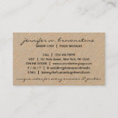 Ivory Wedding Cakes Floral Bakery Pastry Visitekaartje (Achterkant)