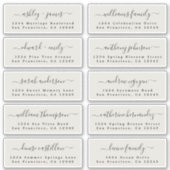 Ivory Wedding Guest Address Labels (Voorkant)