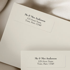 Ivory Wedding Return Address Etiket