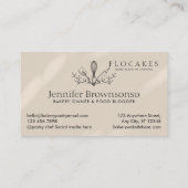 Ivory Whisk Pastry Chef Home Bakery Cafe Pastry Visitekaartje (Achterkant)