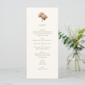 Ivory & White | Chic Floral Rose Wedding  Menu (Staand voorkant)