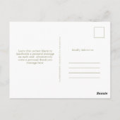 Ivory & White | Chic Rose Thank You Wedding Briefkaart (Achterkant)
