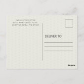 Ivory White Cream  Floral Engagement Party Briefkaart (Achterkant)