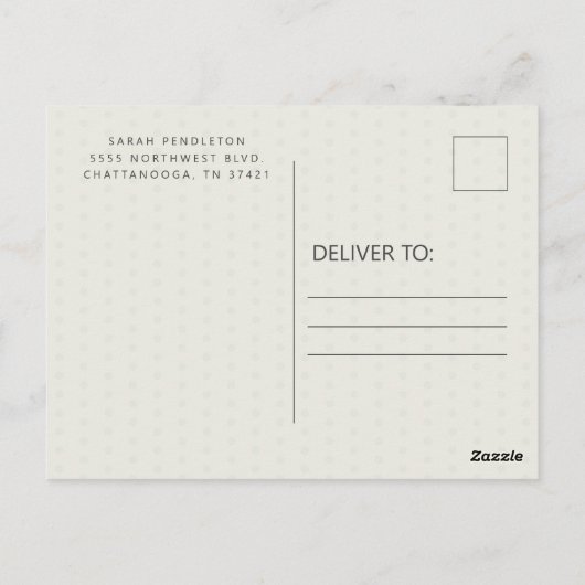 Ivory White Cream  Floral Engagement Party Briefkaart (Achterkant)