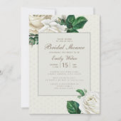 Ivory White Cream  Floral Vrijgezellenfeest Kaart (Voorkant)