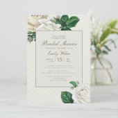 Ivory White Cream Floral Vrijgezellenfeest Kaart (Staand voorkant)