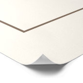  Ivory White Cream Floral Weddenschap Welkom Poster (Hoek)