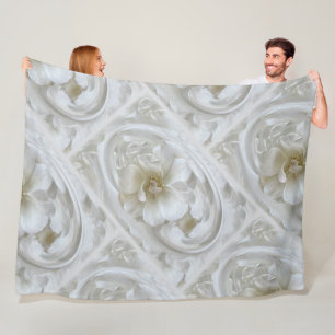 Ivory white fleece deken