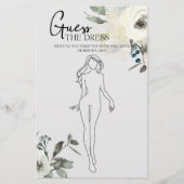 Ivory White Floral Bridal Game raadt het dresse Flyer (Voorkant)