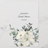 Ivory White Floral Bridal Game raadt het dresse Flyer (Achterkant)