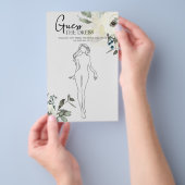 Ivory White Floral Bridal Game raadt het dresse Flyer (Hand)
