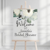 Ivory White Floral Elegant Blooms Vrijgezellenfees Poster