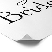 Ivory White Floral Elegant Blooms Vrijgezellenfees Poster (Hoek)