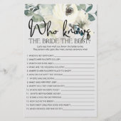 Ivory White Floral Game die Bride Best Flyer kent (Voorkant)