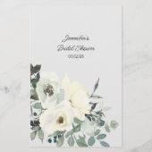 Ivory White Floral Game die Bride Best Flyer kent (Achterkant)