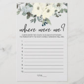 Ivory White Floral Game waar we waren Flyer (Voorkant)