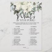 Ivory White Floral Game Wat in je tas Flyer (Voorkant)