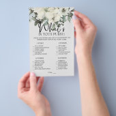 Ivory White Floral Game Wat in je tas Flyer (Hand)