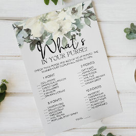 Ivory White Floral Game Wat in je tas Flyer