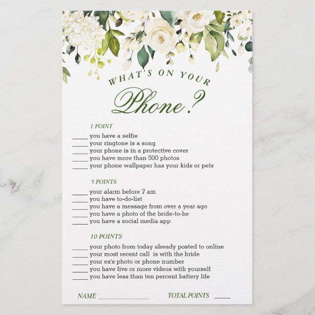 Ivory White Floral Waterverf Vrijgezellenfeest (Voorkant)