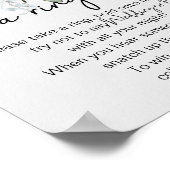 Ivory White Floral zette het spel aan Poster (Hoek)