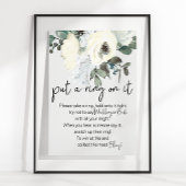 Ivory White Floral zette het spel aan Poster