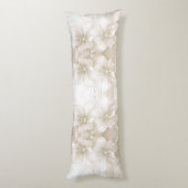 Ivory White Flowers Body Pillow Lichaamskussen (Achterkant (Verticaal))