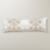 Ivory White Flowers Body Pillow Lichaamskussen (Achterkant)