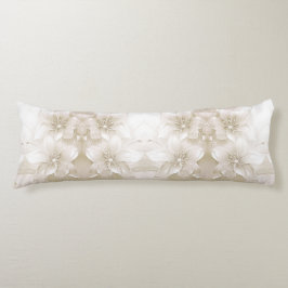 Ivory White Flowers Body Pillow Lichaamskussen