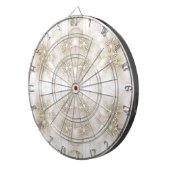 Ivory White Flowers Dartboard Dartbord (Voorkant Rechts)