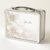 Ivory White Flowers Lunchbox (Achterkant)