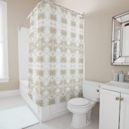 Ivory White Flowers Shower Curtain Douchegordijn
